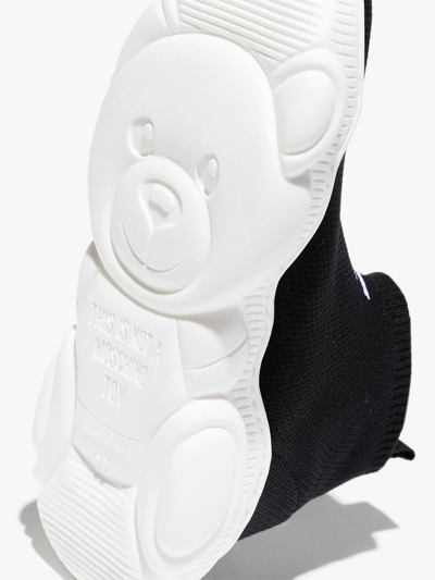 Moschino Logo-jacquard High-top Sock Trainers In Black