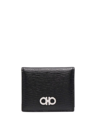 Shop Ferragamo Gancini Coin Purse In Black