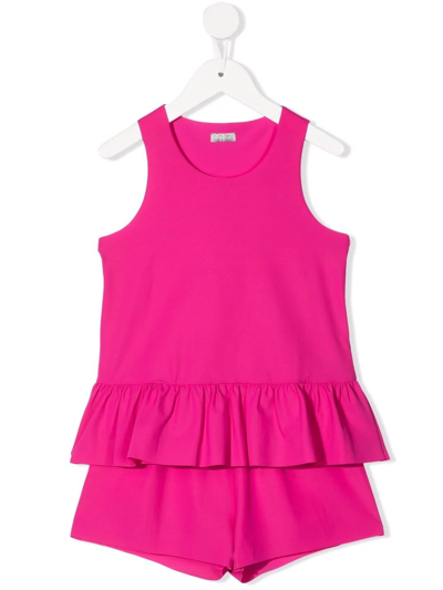 Il Gufo Ruffle-trimmed Top And Shorts Set In '386'