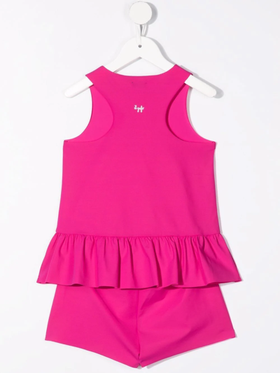 Il Gufo Ruffle-trimmed Top And Shorts Set In '386'