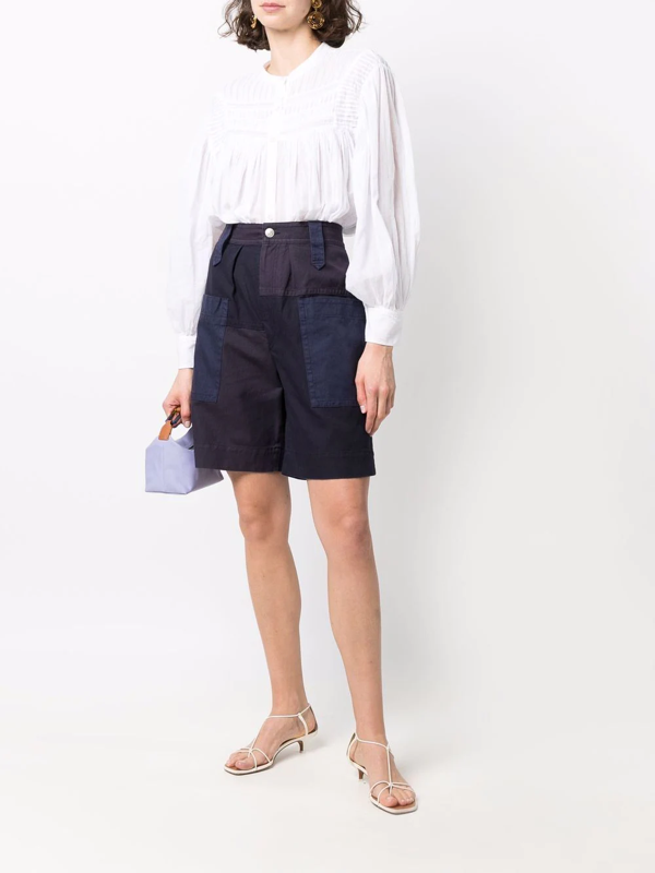 Isabel Marant Étoile patchwork knee-length shorts - Blue