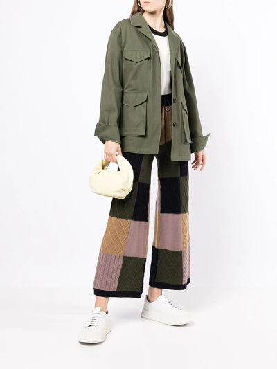 Madeleine Thompson Grus Checked Wool Trousers In Blue