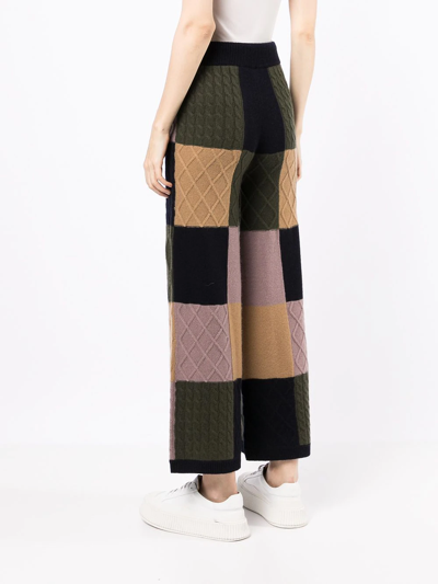 Madeleine Thompson Grus Checked Wool Trousers In Blue