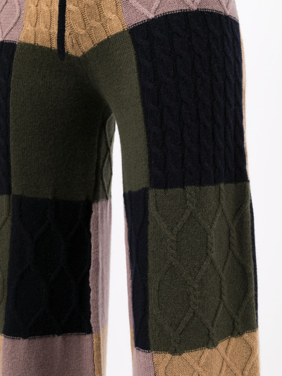 Madeleine Thompson Grus Checked Wool Trousers In Blue