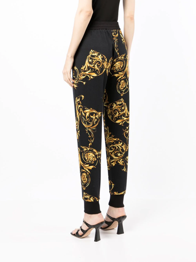 Shop Versace Jeans Couture Regalia Baroque Print Track Pants In Black