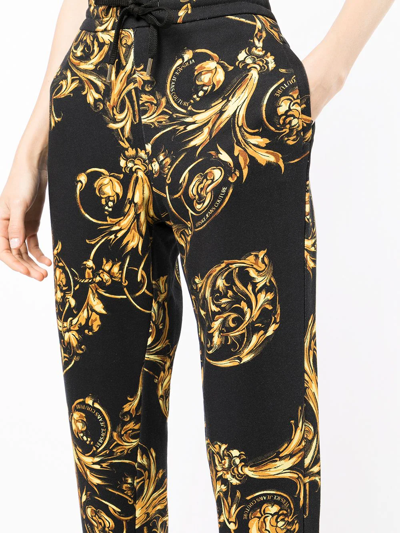Shop Versace Jeans Couture Regalia Baroque Print Track Pants In Black