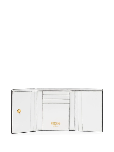 Shop Moschino Logo-print Foldover Wallet In White