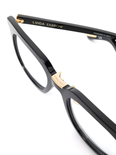 Linda Farrow Burton Square-frame Glasses In Black