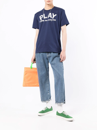 Comme Des Garçons Play Camiseta - Play In Blue