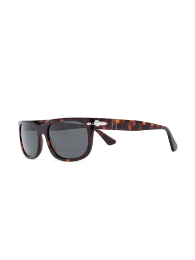 Shop Persol Tortoiseshell Square-frame Sunglasses In Brown