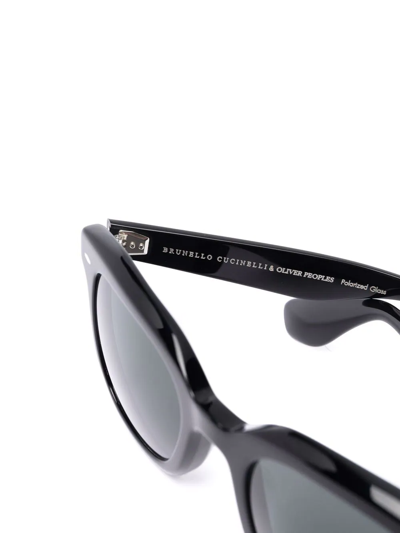 Shop Oliver Peoples X Brunello Cucinelli Filu Square-frame Sunglasses In Black