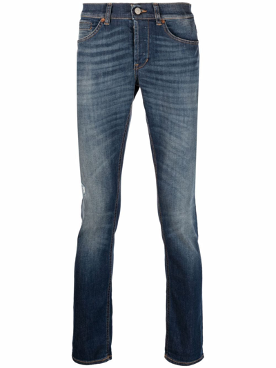 Dondup Dark-wash Slim-fit Jeans In Blue