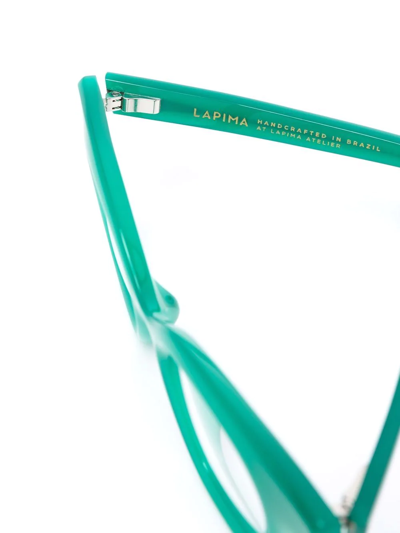 Shop Lapima Lisa Petit Square-frame Glasses In Green