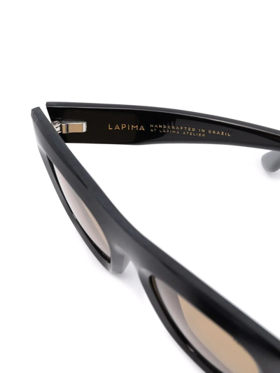 Shop Lapima Martin Square-frame Sunglasses In Black