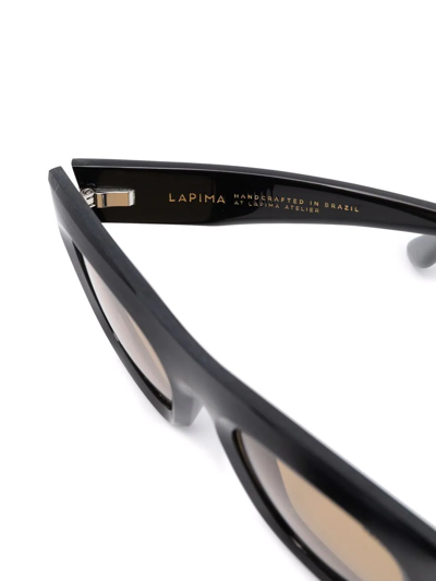 Lapima Martin Square-frame Sunglasses In Black