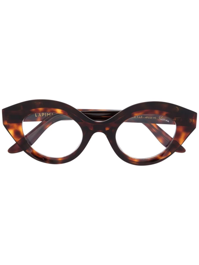 Shop Lapima Nina Petit Cat-eye Glasses In Brown