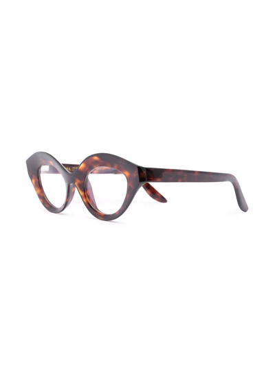 Shop Lapima Nina Petit Cat-eye Glasses In Brown
