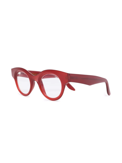 Lapima Guga Petit Round-frame Glasses In Red