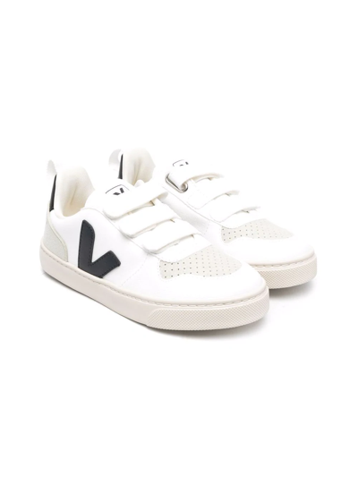 Shop Veja Touch-strap Low-top Trainers In White