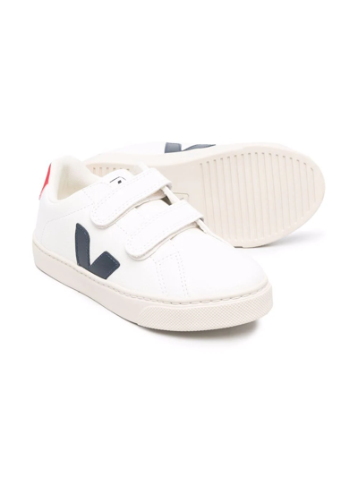 Shop Veja Touch-strap Low-top Trainers In White