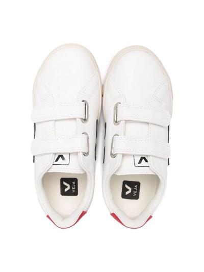 Shop Veja Touch-strap Low-top Trainers In White