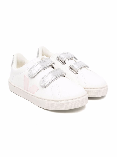 Shop Veja Touch-strap Low-top Trainers In White