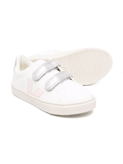 Shop Veja Touch-strap Low-top Trainers In White