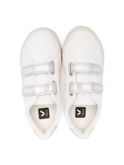 Shop Veja Touch-strap Low-top Trainers In White