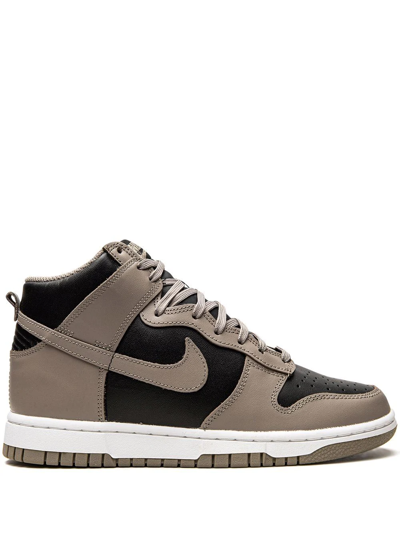 Shop Nike Dunk High "moon Fossil" Sneakers In Black