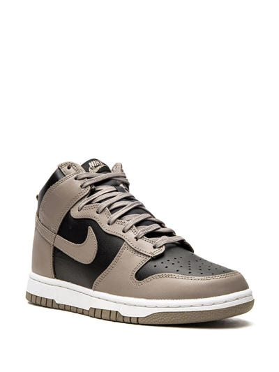 Shop Nike Dunk High "moon Fossil" Sneakers In Black