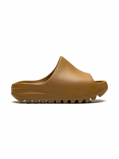 Shop Adidas Originals Yeezy "ochre" Slides In Neutrals