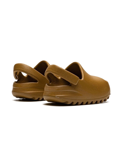 Shop Adidas Originals Yeezy "ochre" Clogs In Brown