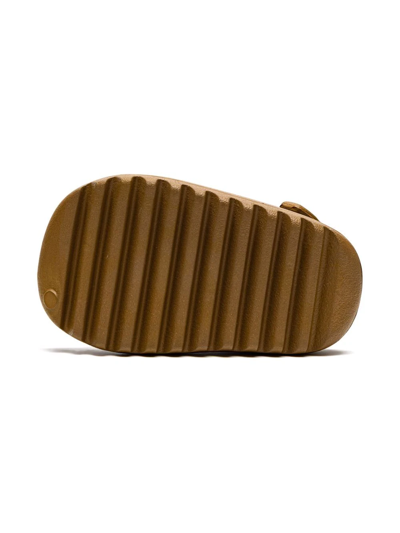 Adidas Originals Yeezy "ochre" Clogs In Brown