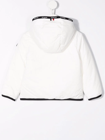 Shop Moncler Zipped Hooded Jacket In White