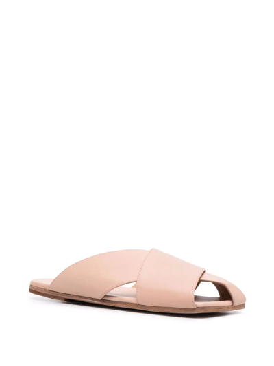 Shop Marsèll Spatola Flat Sandals In Neutrals