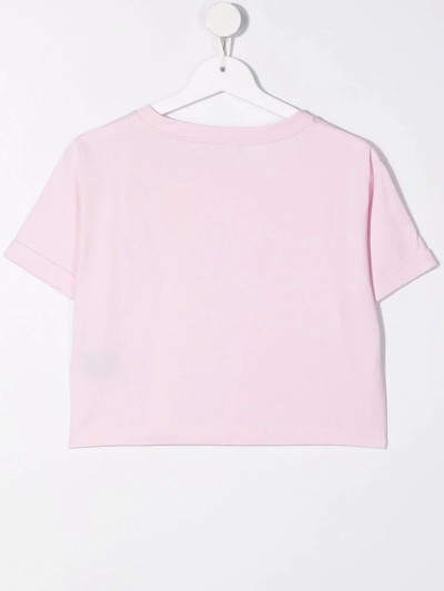Shop Balmain Chest Logo-print T-shirt In Pink