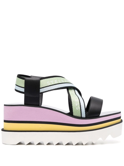 Shop Stella Mccartney Sneakelyse Platform Sandals In Black