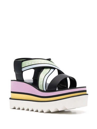 Shop Stella Mccartney Sneakelyse Platform Sandals In Black