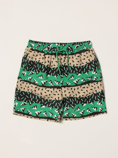 Shop Stella Mccartney Swimsuit With All Over Prints In Green