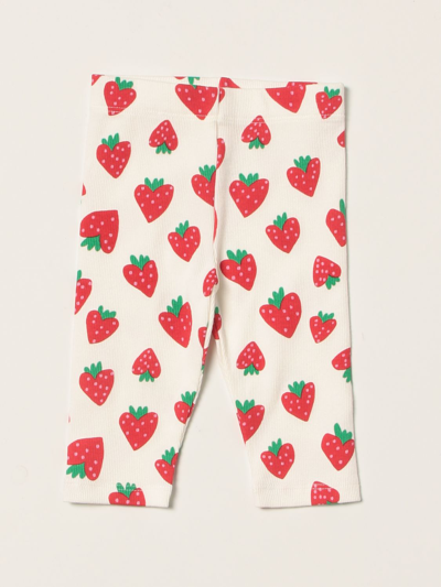 Shop Stella Mccartney Leggings With Strawberry Print In White