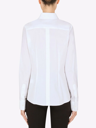 Dolce & Gabbana Long-sleeve Button-fastening Shirt In Weiss