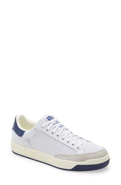 Shop Adidas Originals Rod Laver Vintage Sneaker In White/ Dark Blue