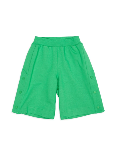 Shop Fendi Little Boy's & Boy's Cotton Bermuda Shorts In Green