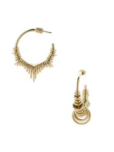 Shop Meadowlark Women's In Bloom Revival Medium 9k Gold-plated Hoop Earrings