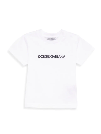Shop Dolce & Gabbana Baby Boy's Logo T-shirt In White