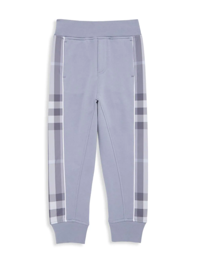 Shop Burberry Little Boy's & Boy's Graham Jogger Pants In Shale Blue