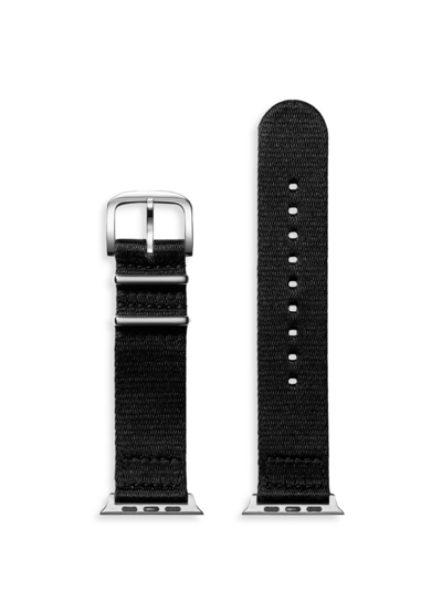 Shop Shinola Men's Nylon Smart Watch Strap In Black