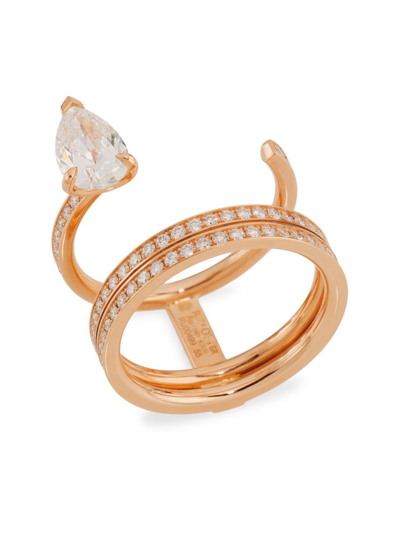 Shop Repossi Women's Serti Sur Vide 18k Pink Gold & Diamond Ring