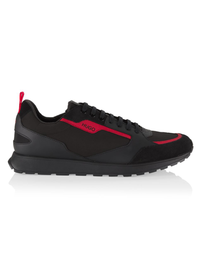 Shop Hugo Boss Icelin Running Trainers In Black