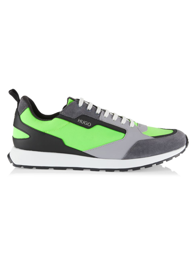 Kostume Ung Sanktion Hugo Boss Icelin Running Trainers In Bright Green | ModeSens